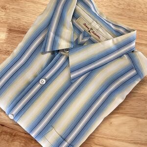 Men's Tommy Bahama 100% Silk Long‎ Sleeved Button Front Shirt - XL